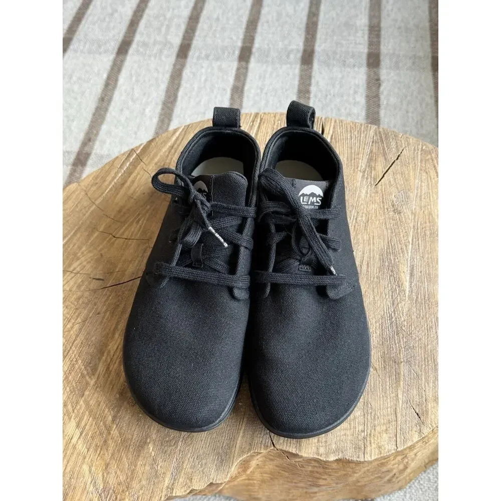 Lems Chukka Canvas Vegan Blackout Shoes W 10 M 8.5 Unisex Barefoot